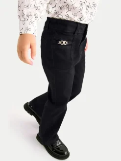 Abel & Lula Jeansy 5721 Czarny Flare Fit