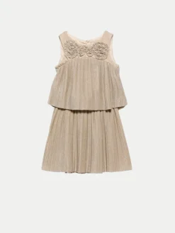 Abel & Lula Komplet top i spódnica 5071 Beżowy Regular Fit
