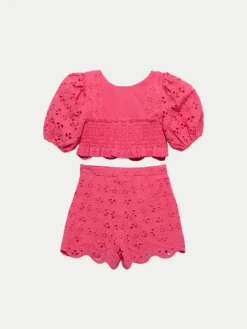 Abel & Lula Komplet top i spodenki 5231 Różowy Regular Fit