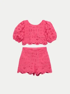 Abel & Lula Komplet top i spodenki 5231 Różowy Regular Fit