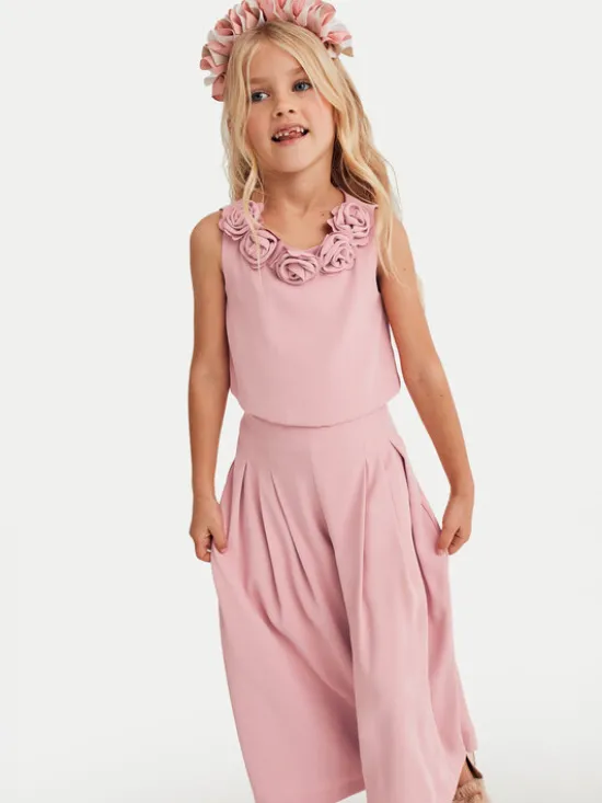 Abel & Lula Komplet top i spodnie 5233 Różowy Regular Fit