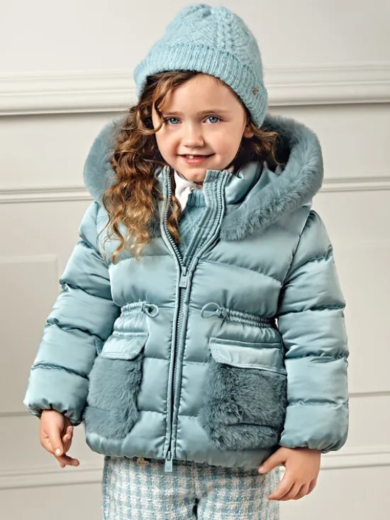 Abel & Lula Kurtka zimowa 5849 Zielony Regular Fit
