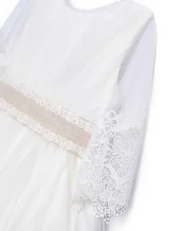 Abel & Lula Sukienka elegancka 5028 Biały Regular Fit
