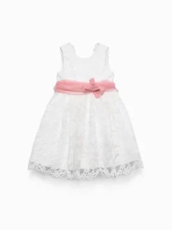 Abel & Lula Sukienka elegancka 5035 Biały Regular Fit