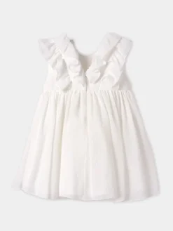 Abel & Lula Sukienka elegancka 5002 Écru Regular Fit