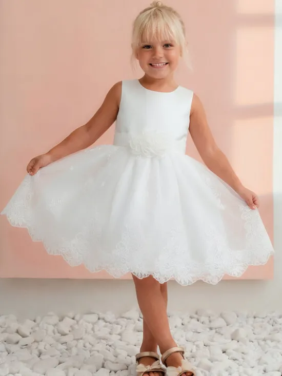 Abel & Lula Sukienka elegancka 5027 Biały Regular Fit