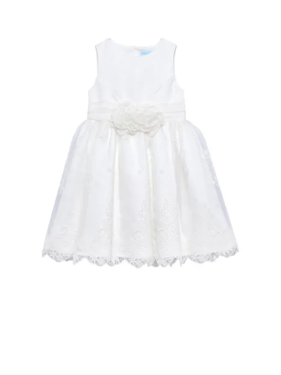 Abel & Lula Sukienka elegancka 5027 Biały Regular Fit