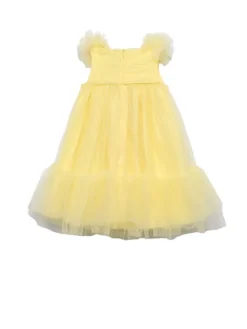 Abel & Lula Sukienka elegancka 5039 Żółty Regular Fit