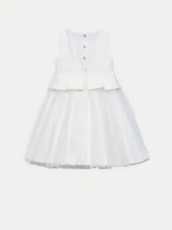 Abel & Lula Sukienka elegancka 5034 Biały Regular Fit