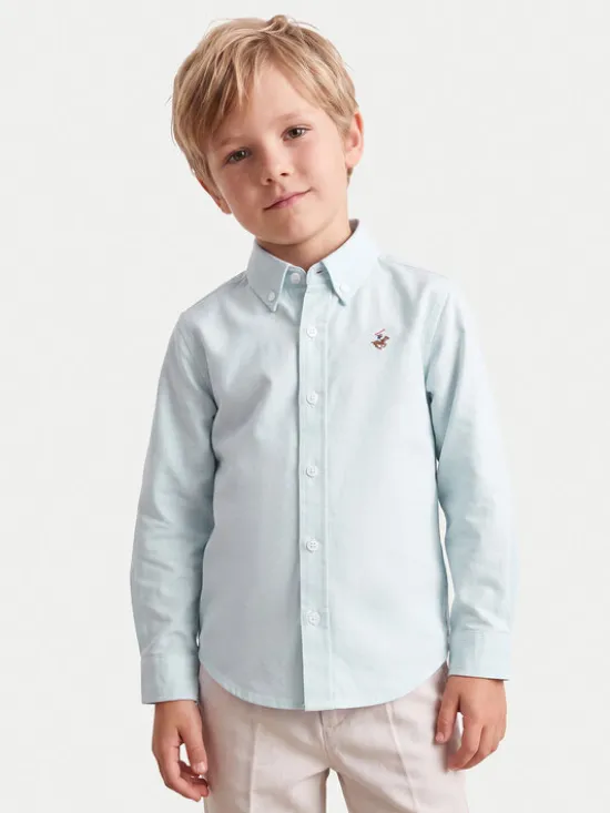 Beverly Hills Polo Club Koszula P-SS26B-SH0151 Niebieski jasny Regular Fit