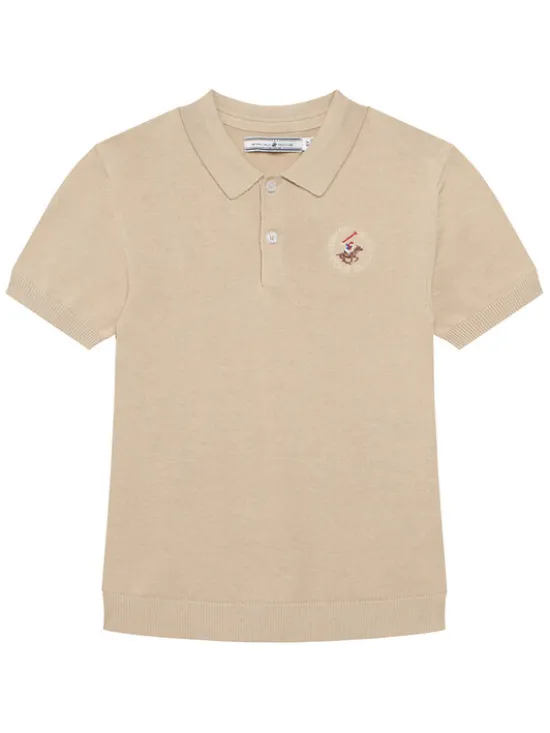Beverly Hills Polo Club Polo 76B5W0031 Beżowy Regular Fit