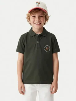 Beverly Hills Polo Club Polo P-SS26B-P42560 Zielony ciemny Regular Fit