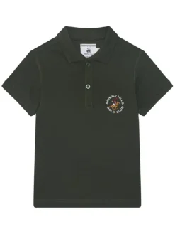 Beverly Hills Polo Club Polo P-SS26B-P42560 Zielony ciemny Regular Fit