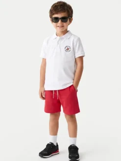 Beverly Hills Polo Club Polo P-SS26B-P42560 Biały Regular Fit
