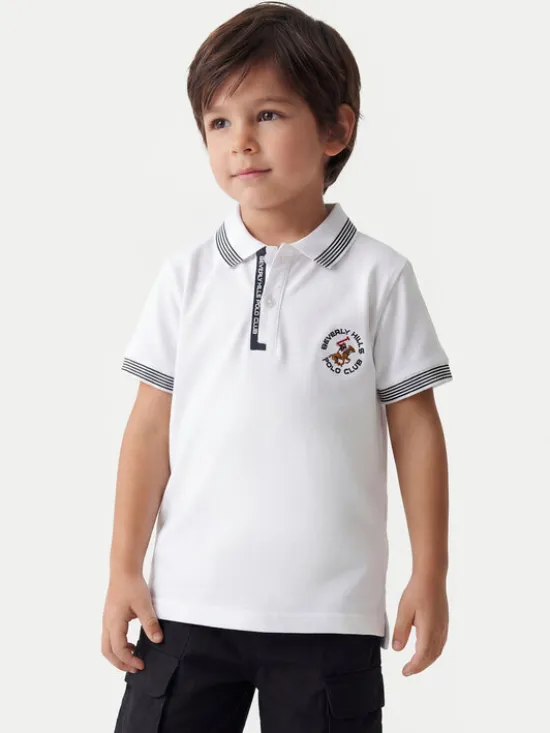 Beverly Hills Polo Club Polo P-SS26B-P424108 Biały Regular Fit