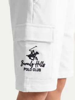 Beverly Hills Polo Club Szorty materiałowe 76B6SF0028T Biały Regular Fit