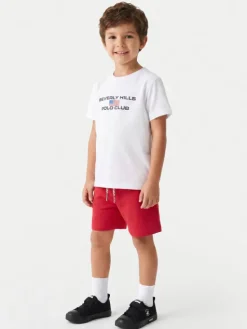 Beverly Hills Polo Club T-Shirt P-SS26B-TS0132 Biały Regular Fit