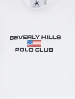 Beverly Hills Polo Club T-Shirt P-SS26B-TS0132 Biały Regular Fit