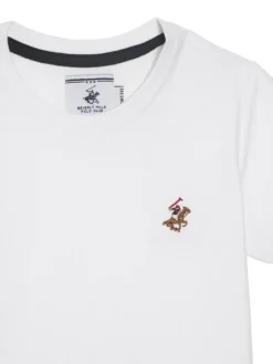 Beverly Hills Polo Club T-Shirt P-SS26B-TS0131 Biały Regular Fit