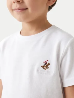 Beverly Hills Polo Club T-Shirt P-SS26B-TS0131 Biały Regular Fit