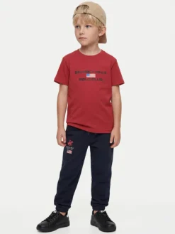 Beverly Hills Polo Club T-Shirt P-SS26B-TS0132 Czerwony Regular Fit