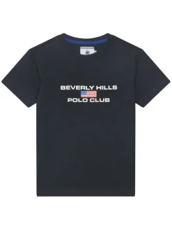 Beverly Hills Polo Club T-Shirt P-SS26B-TS0132 Granatowy Regular Fit