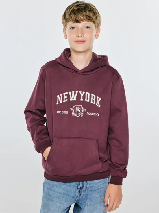 BIG STAR Bluza MARK Bordowy Basic Fit