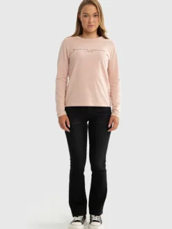 BIG STAR Bluzka BRINA Różowy Basic Fit