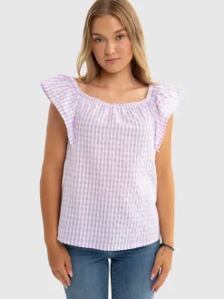 BIG STAR Bluzka KINGA Fioletowy Basic Fit