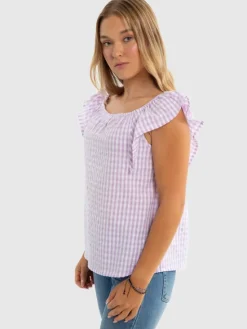 BIG STAR Bluzka KINGA Fioletowy Basic Fit