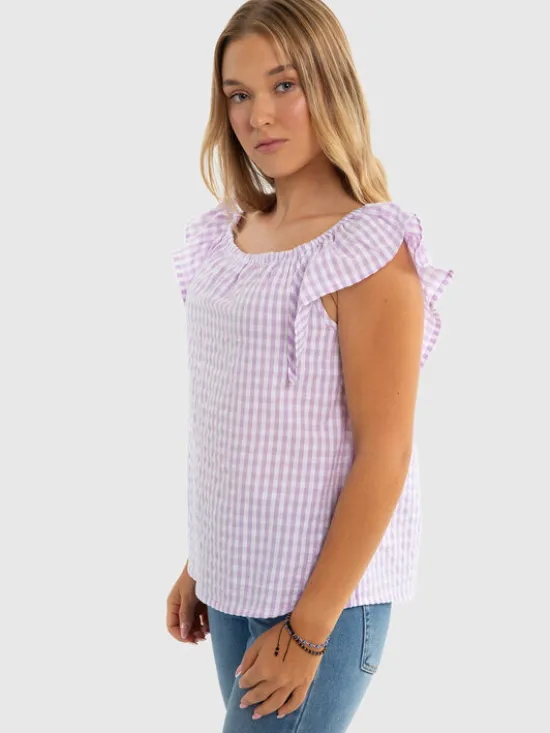 BIG STAR Bluzka KINGA Fioletowy Basic Fit