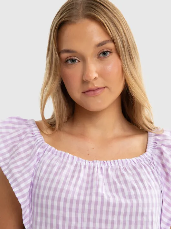 BIG STAR Bluzka KINGA Fioletowy Basic Fit