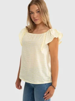 BIG STAR Bluzka KINGA Żółty Basic Fit