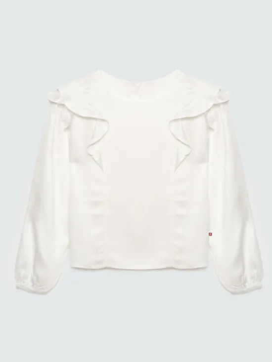 BIG STAR Bluzka SAFIE Biały Basic Fit