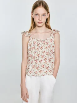 BIG STAR Bluzka WERIA Kremowy Basic Fit