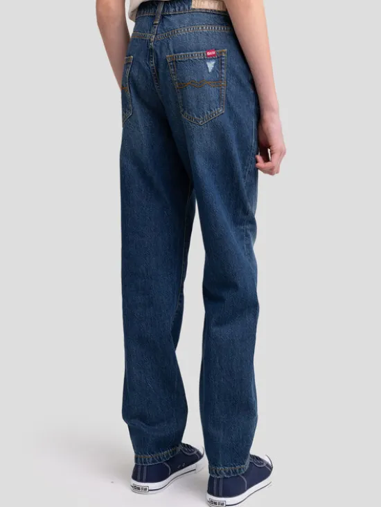 BIG STAR Jeansy ISAAM Niebieski Loose Fit