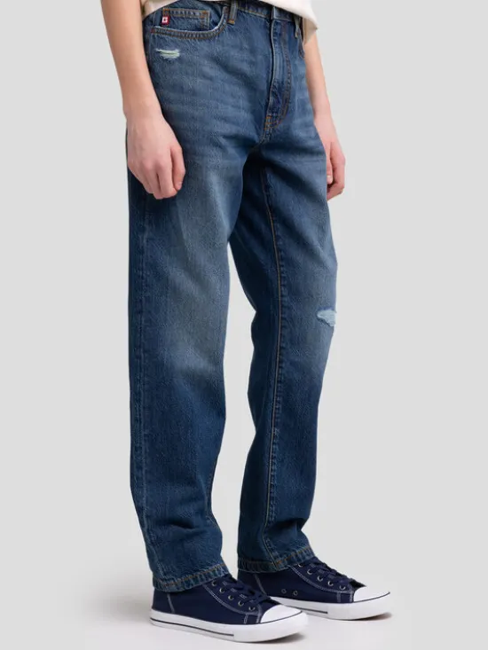 BIG STAR Jeansy ISAAM Niebieski Loose Fit