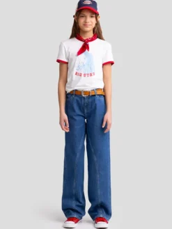 BIG STAR Jeansy MISAKI Granatowy Wide Fit