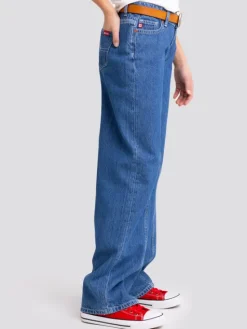 BIG STAR Jeansy MISAKI Granatowy Wide Fit