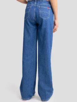 BIG STAR Jeansy MISAKI Granatowy Wide Fit