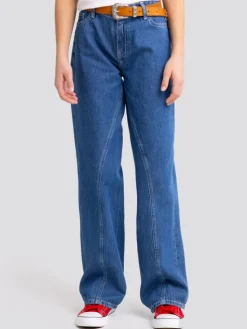 BIG STAR Jeansy MISAKI Granatowy Wide Fit