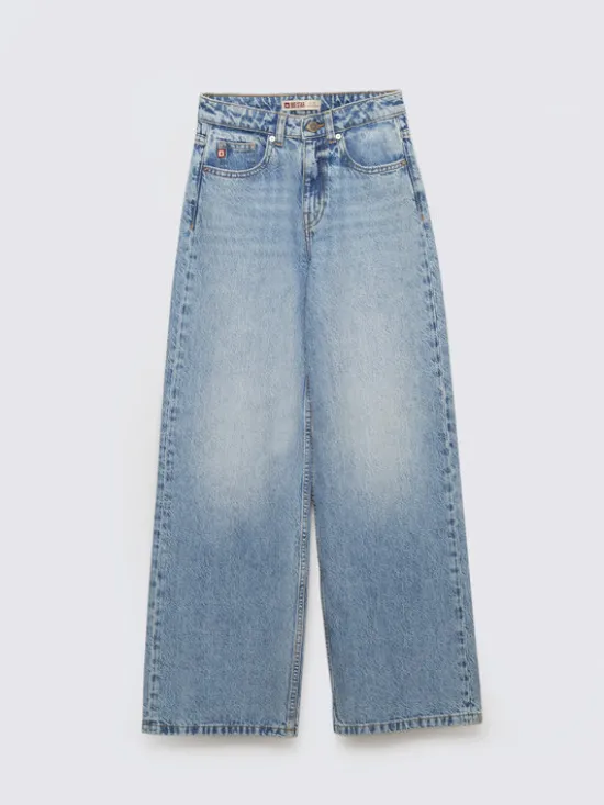 BIG STAR Jeansy NATALIE Niebieski Wide Fit