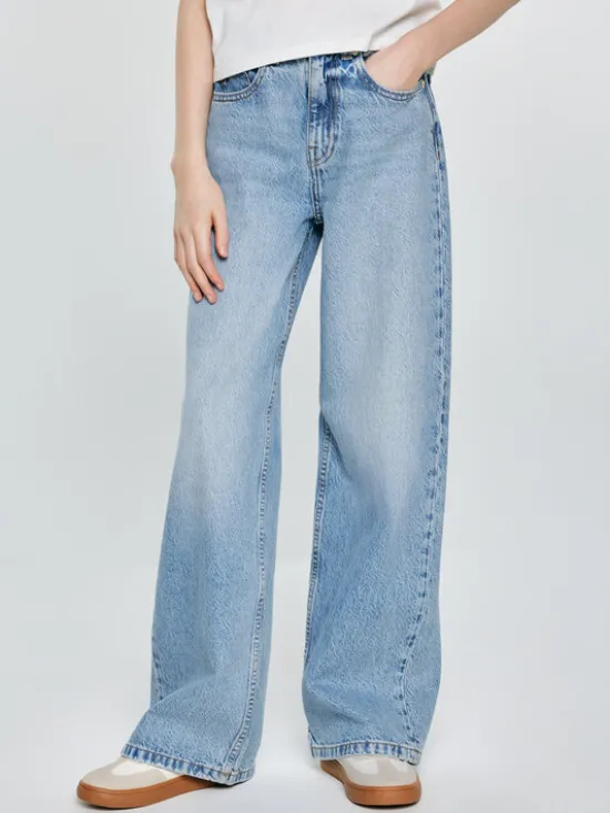 BIG STAR Jeansy NATALIE Niebieski Wide Fit