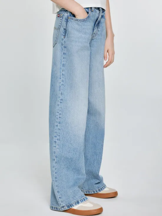 BIG STAR Jeansy NATALIE Niebieski Wide Fit
