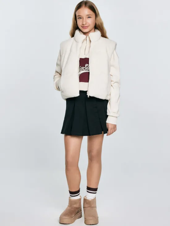 BIG STAR Kamizelka ZOJA Kremowy Basic Fit