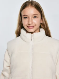 BIG STAR Kamizelka ZOJA Kremowy Basic Fit