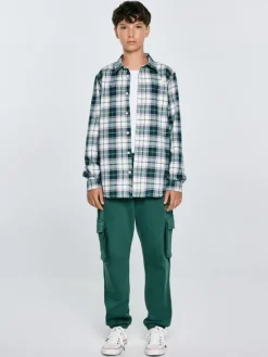 BIG STAR Koszula KEVIN Zielony Basic Fit