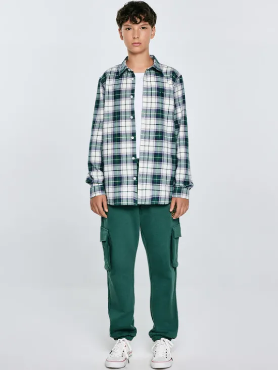 BIG STAR Koszula KEVIN Zielony Basic Fit