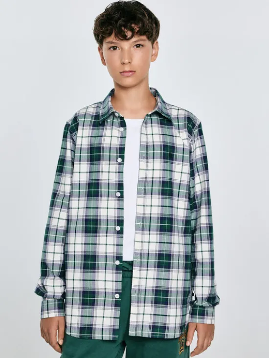 BIG STAR Koszula KEVIN Zielony Basic Fit