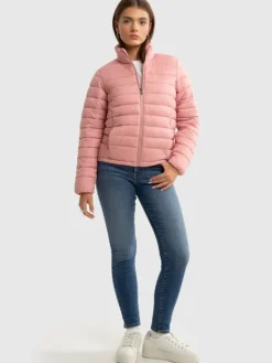 BIG STAR Kurtka przejściowa DERBI Różowy Basic Fit